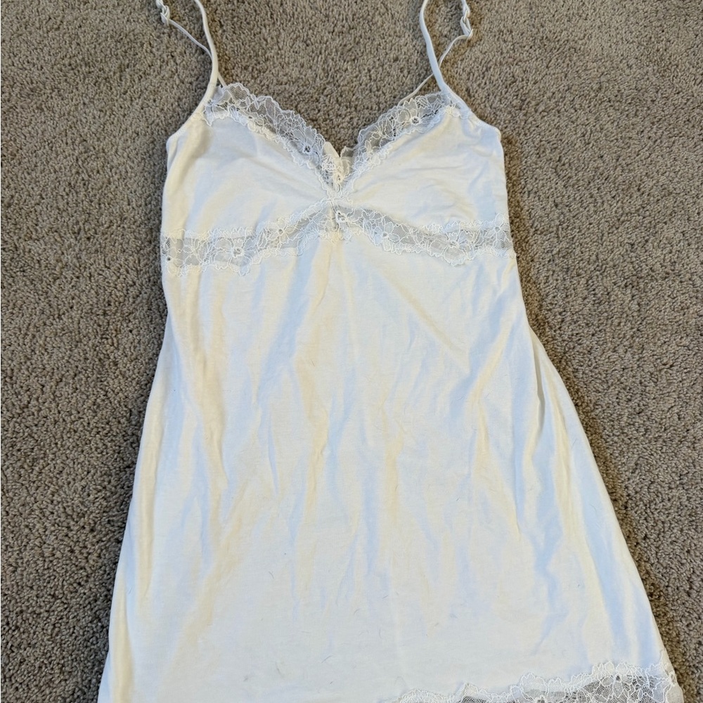 SKIMS White Lace Trim Slip